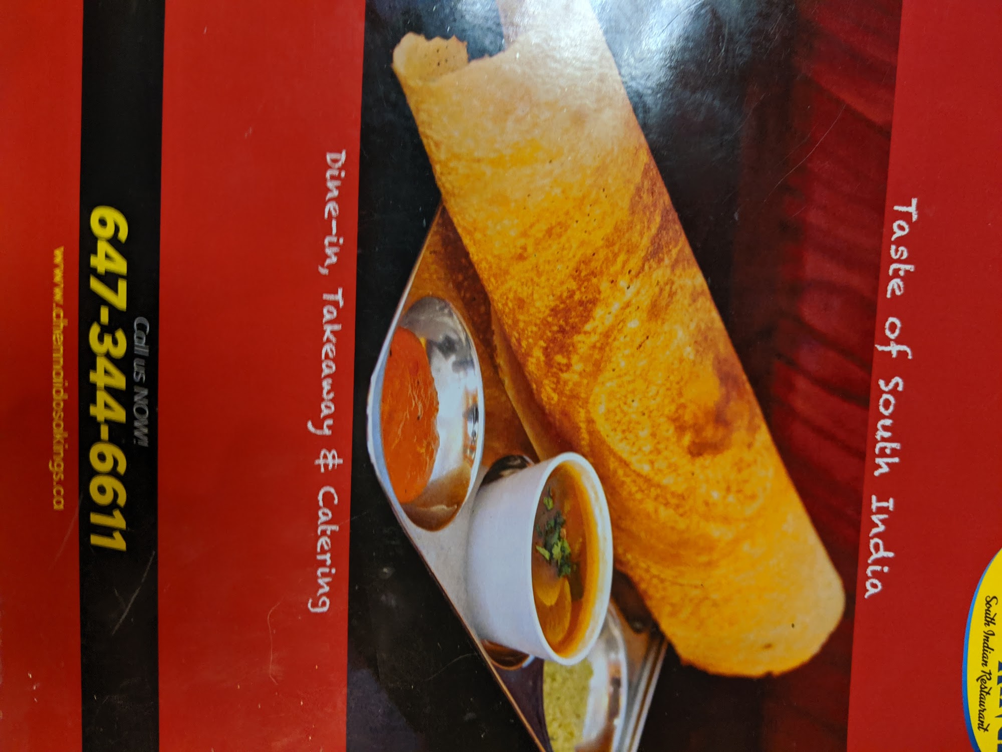 CHENNAI DOSA KINGS Menu