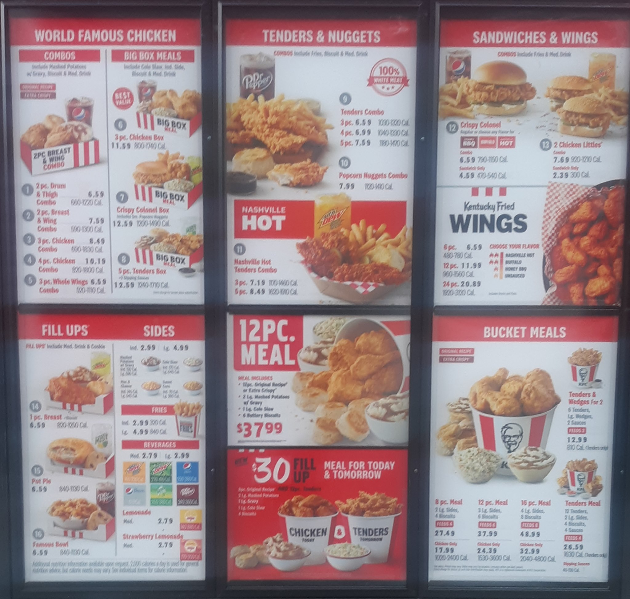 KFC Menu