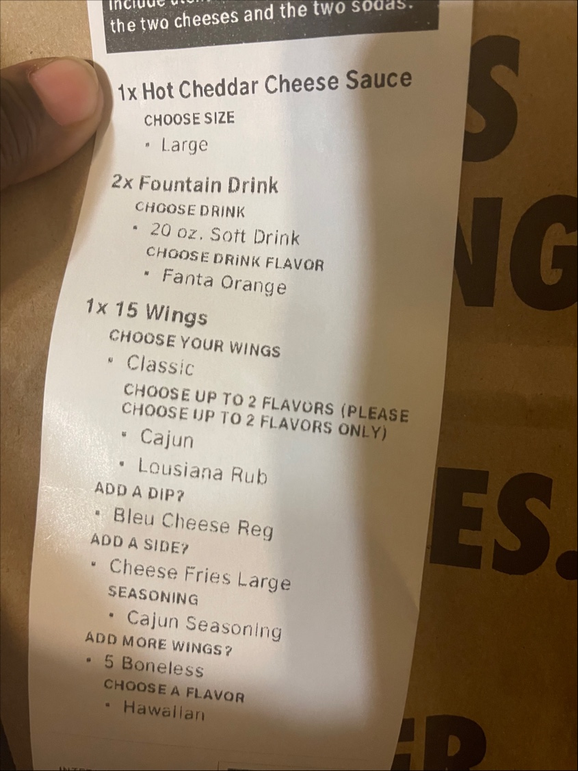Wingstop Menu