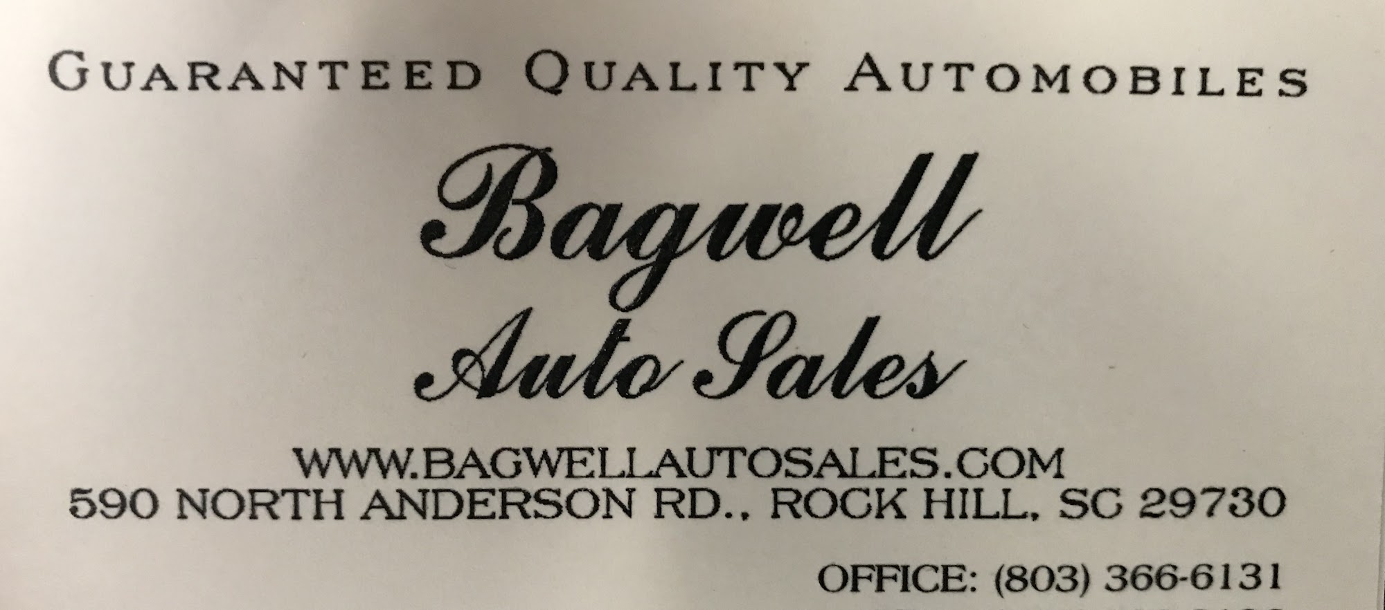 Bagwell Auto Sales