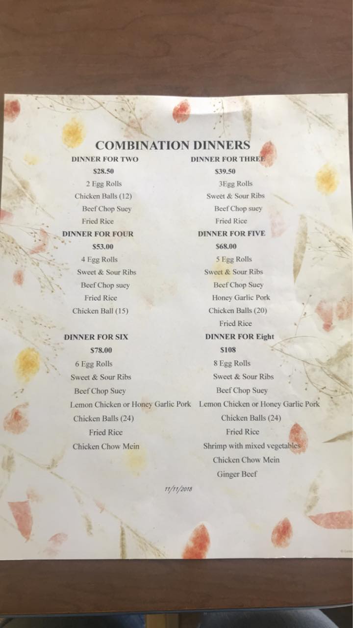 kuan's cafe Menu