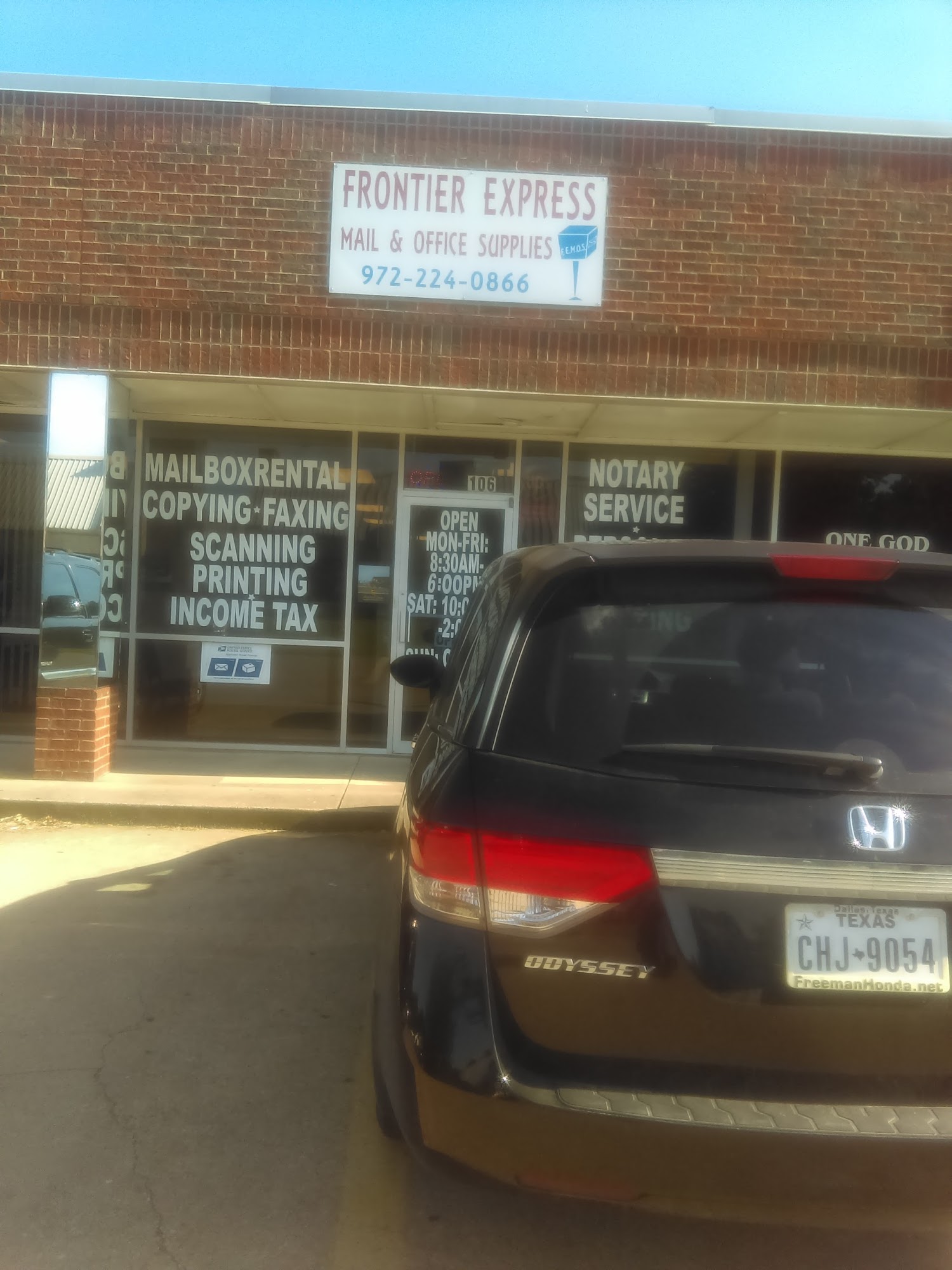 frontier express mail and office supplies
