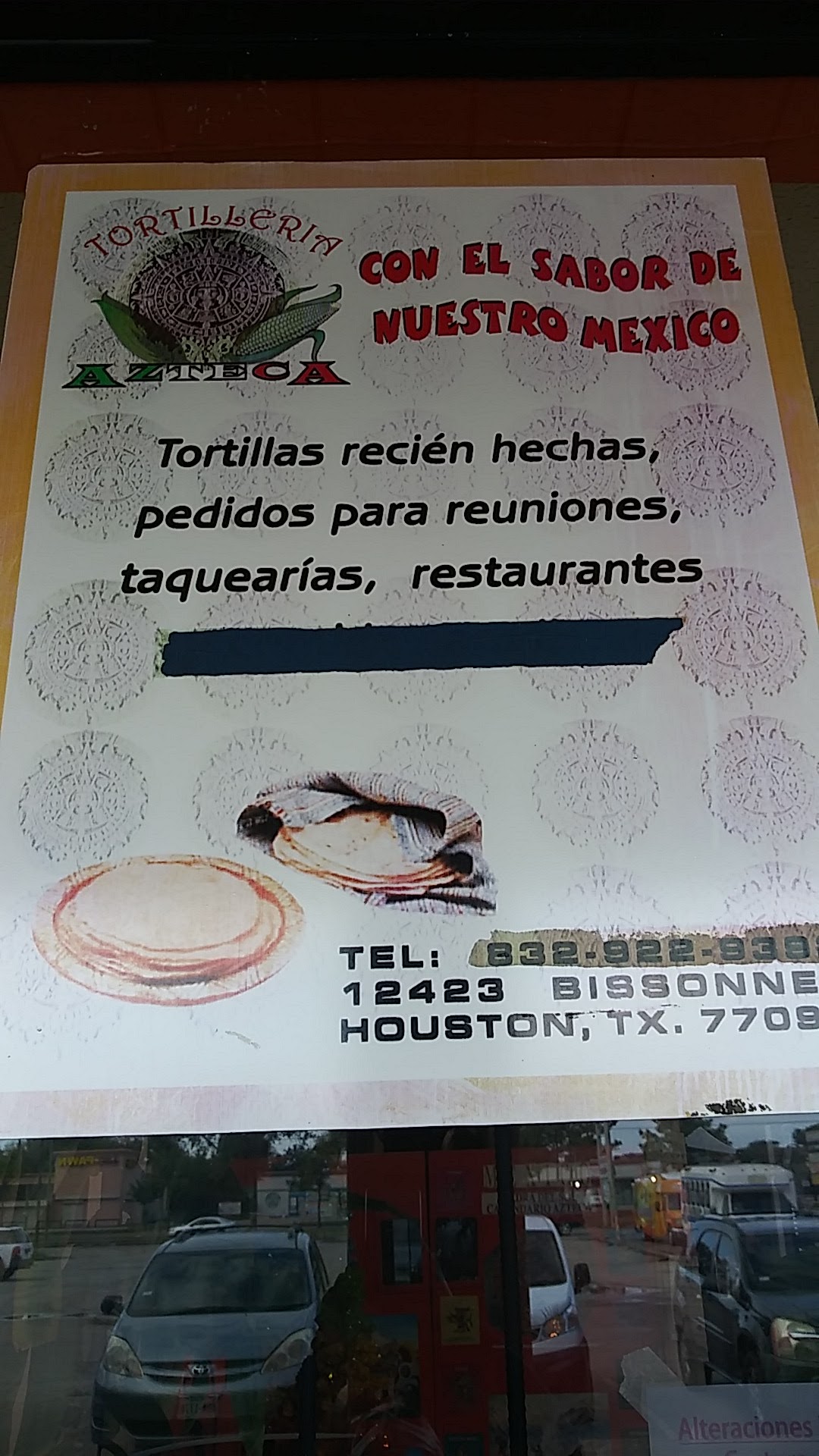 Tortilleria Azteca 2 Menu