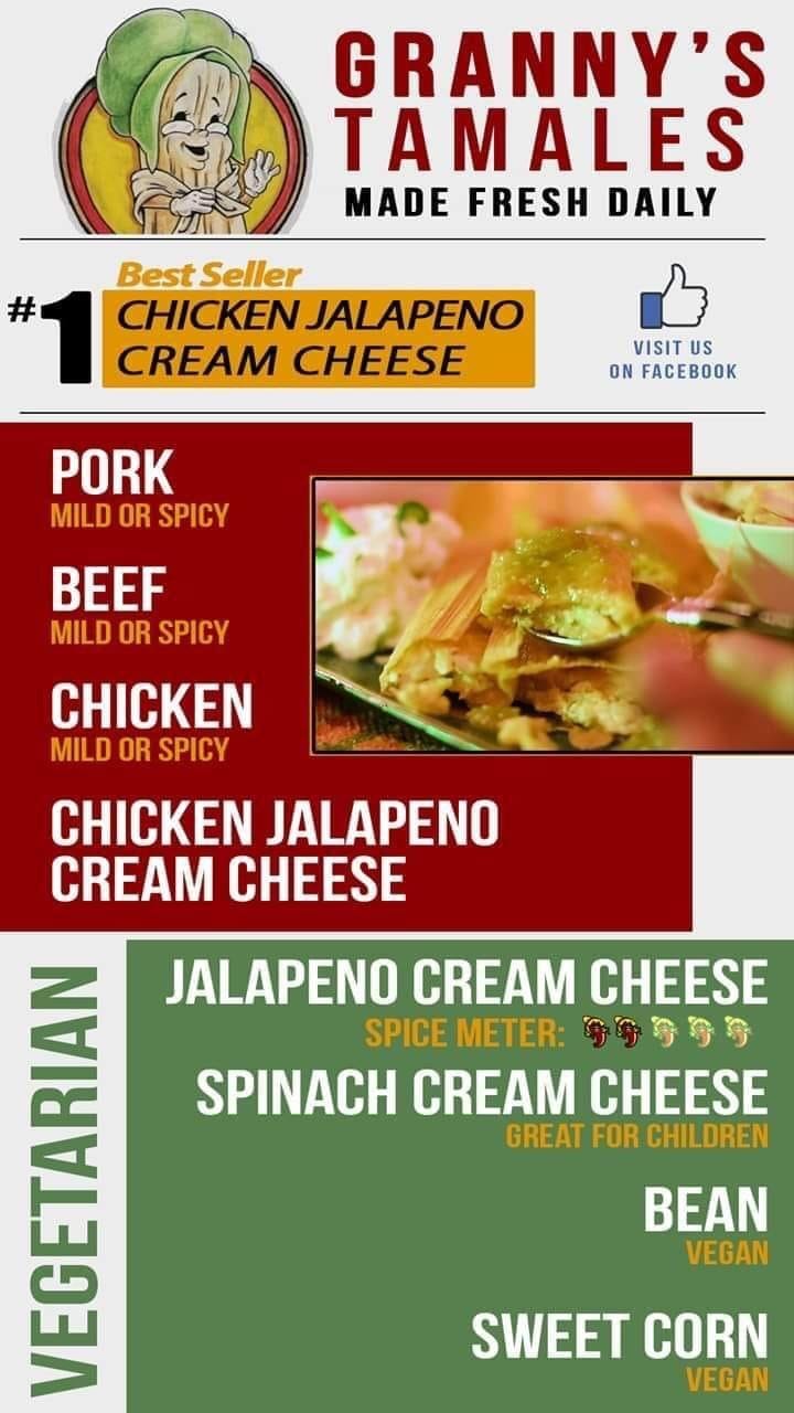 Granny's Tamales Too Menu