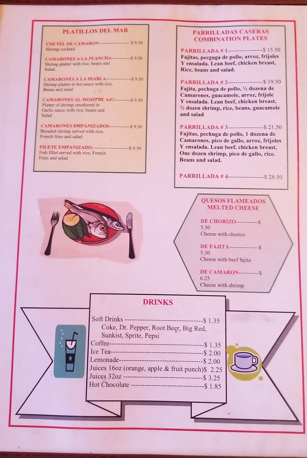 El Tapatio Restaurant Menu