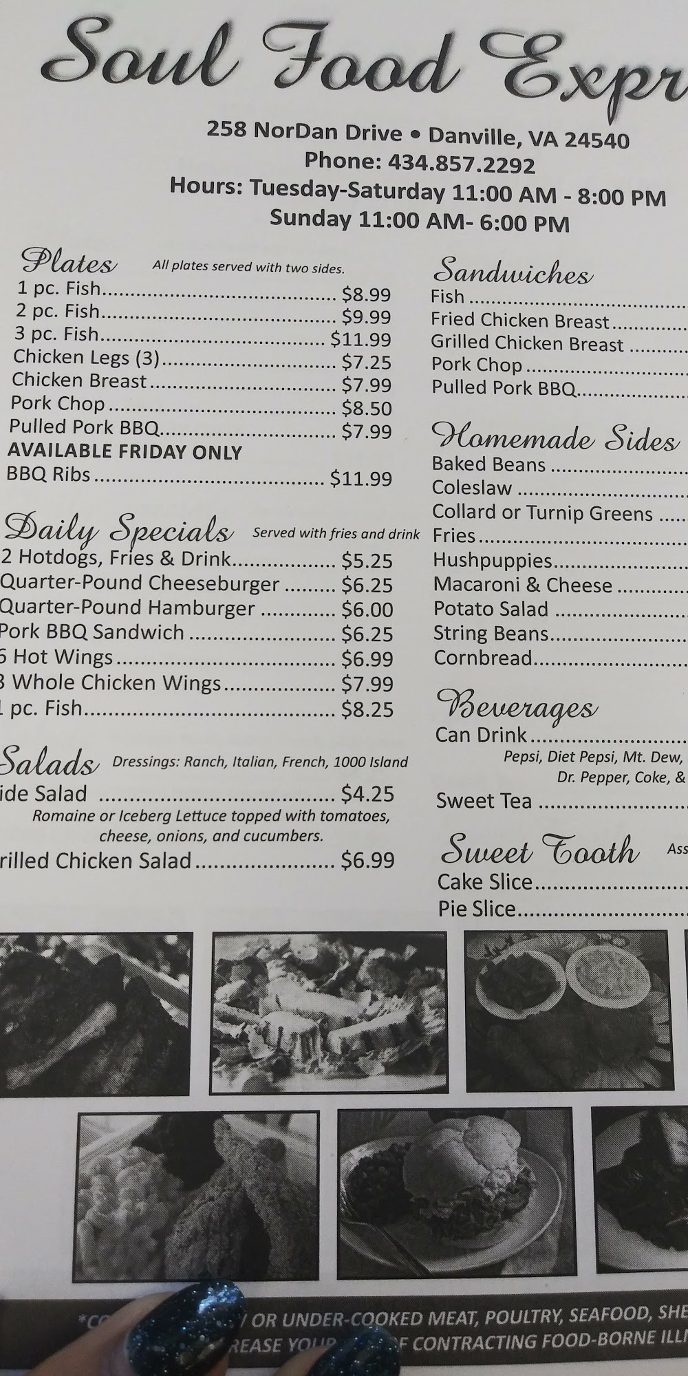Soul Food Express Llc Menu