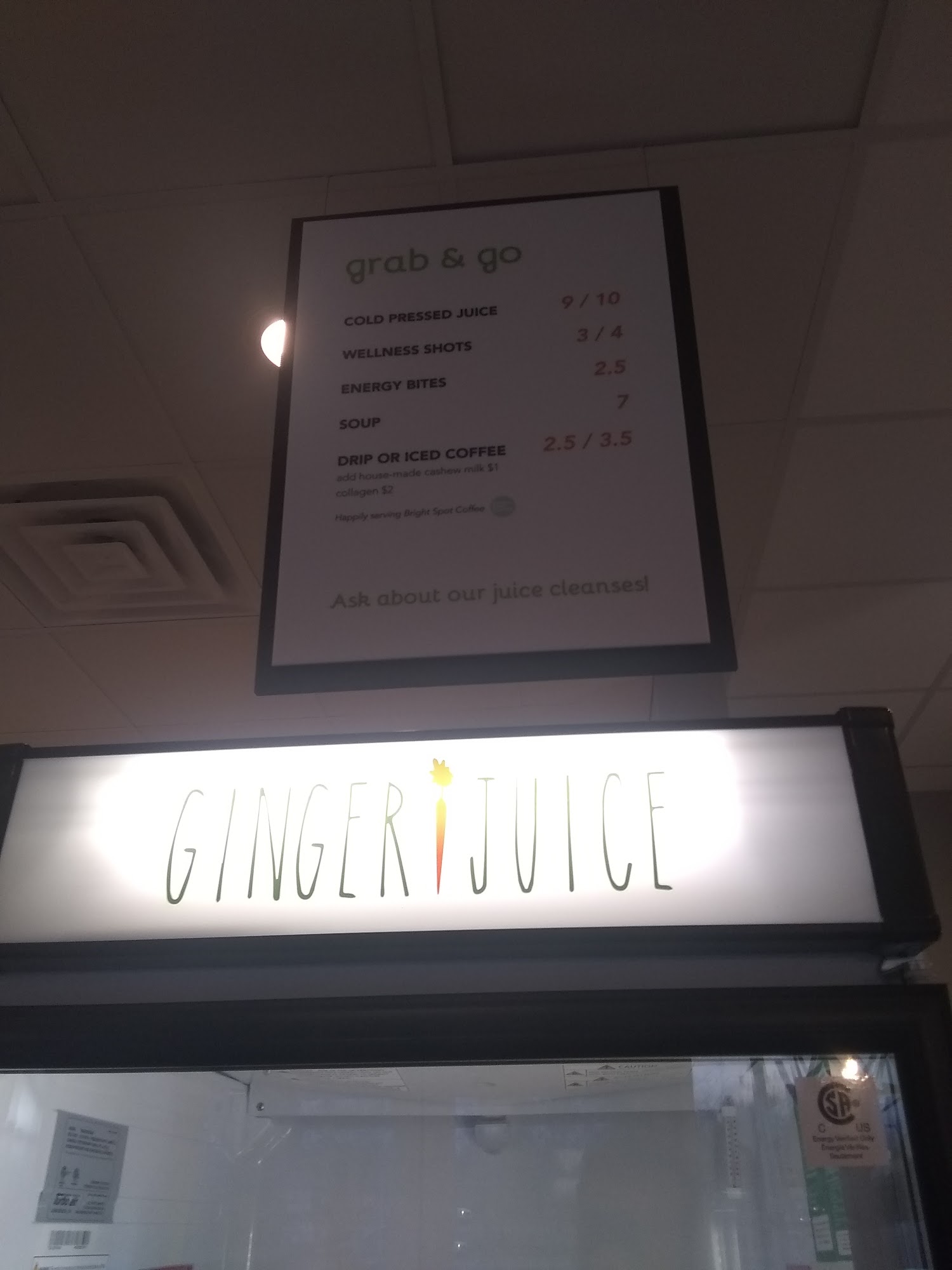 Ginger Juice - Southside Menu