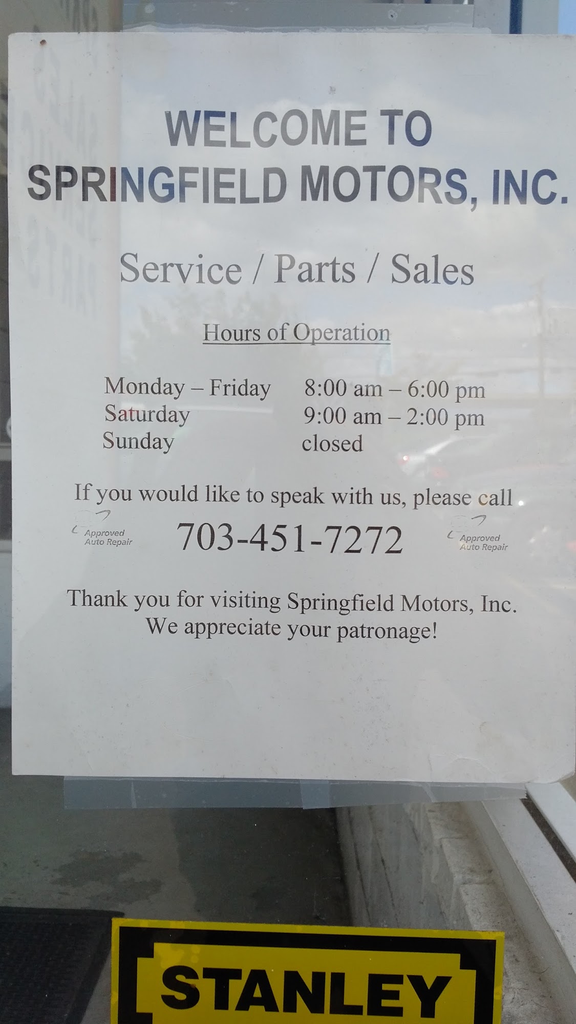 Springfield Motors Inc