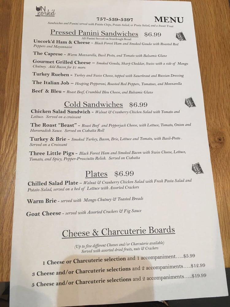 Haven & Hull Menu