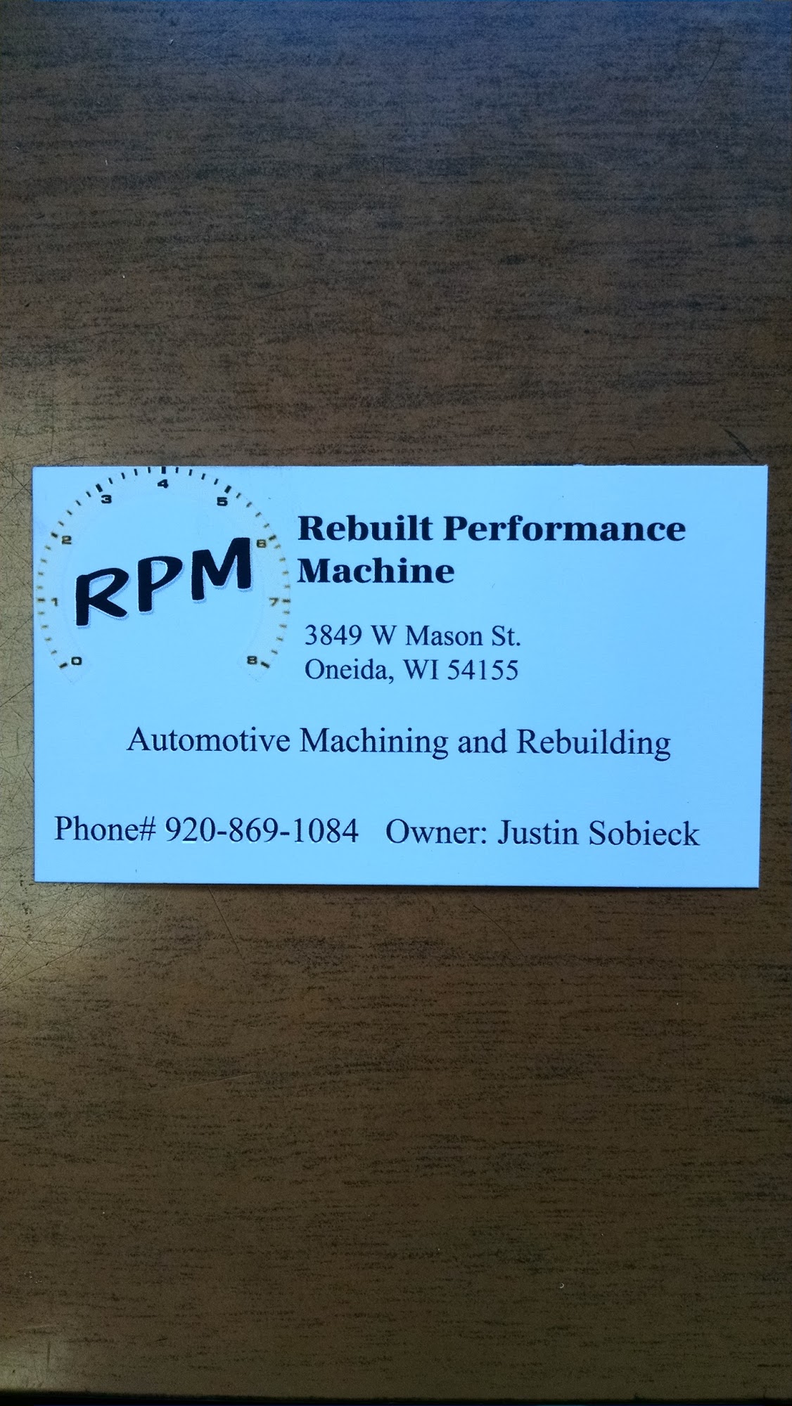 Rebuilt Performance Machine